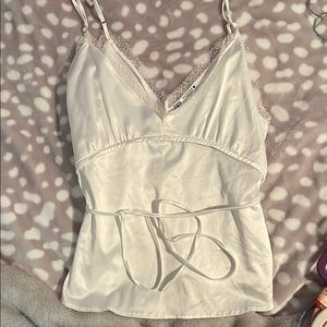 Zara White Silk Tank